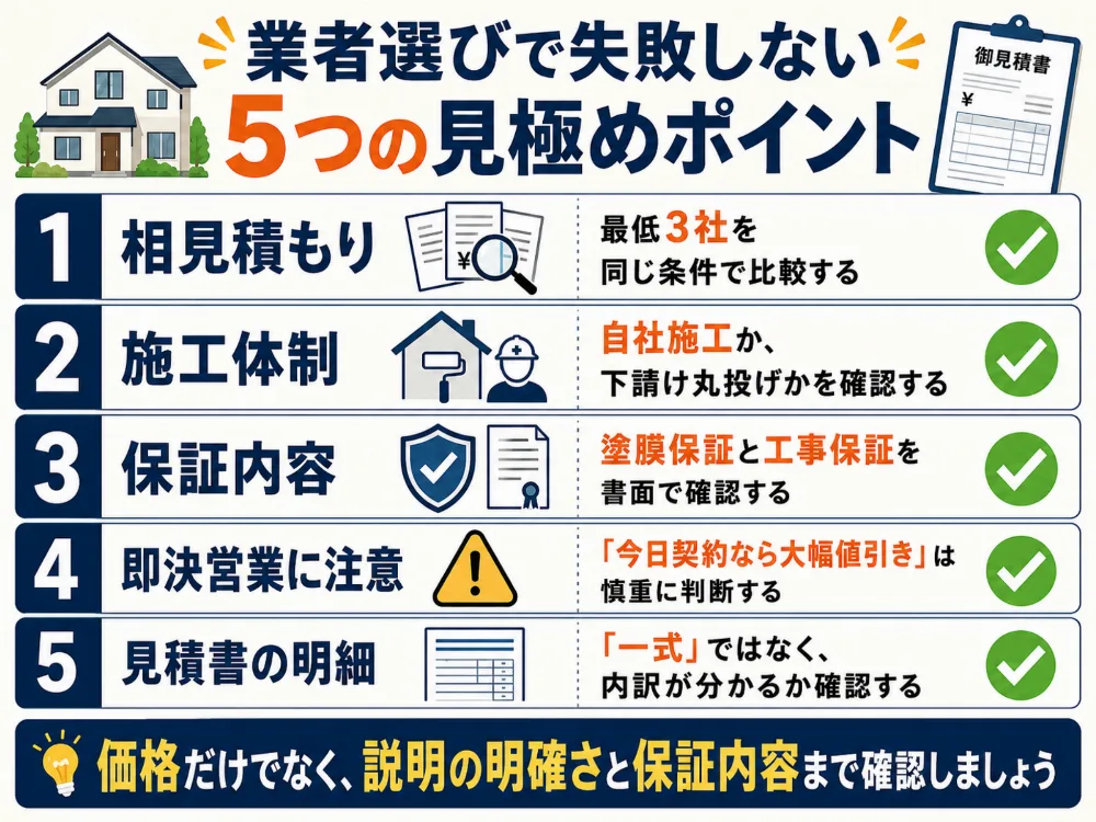 塗料の種類別費用比較｜シリコン・フッ素・無機の選び方